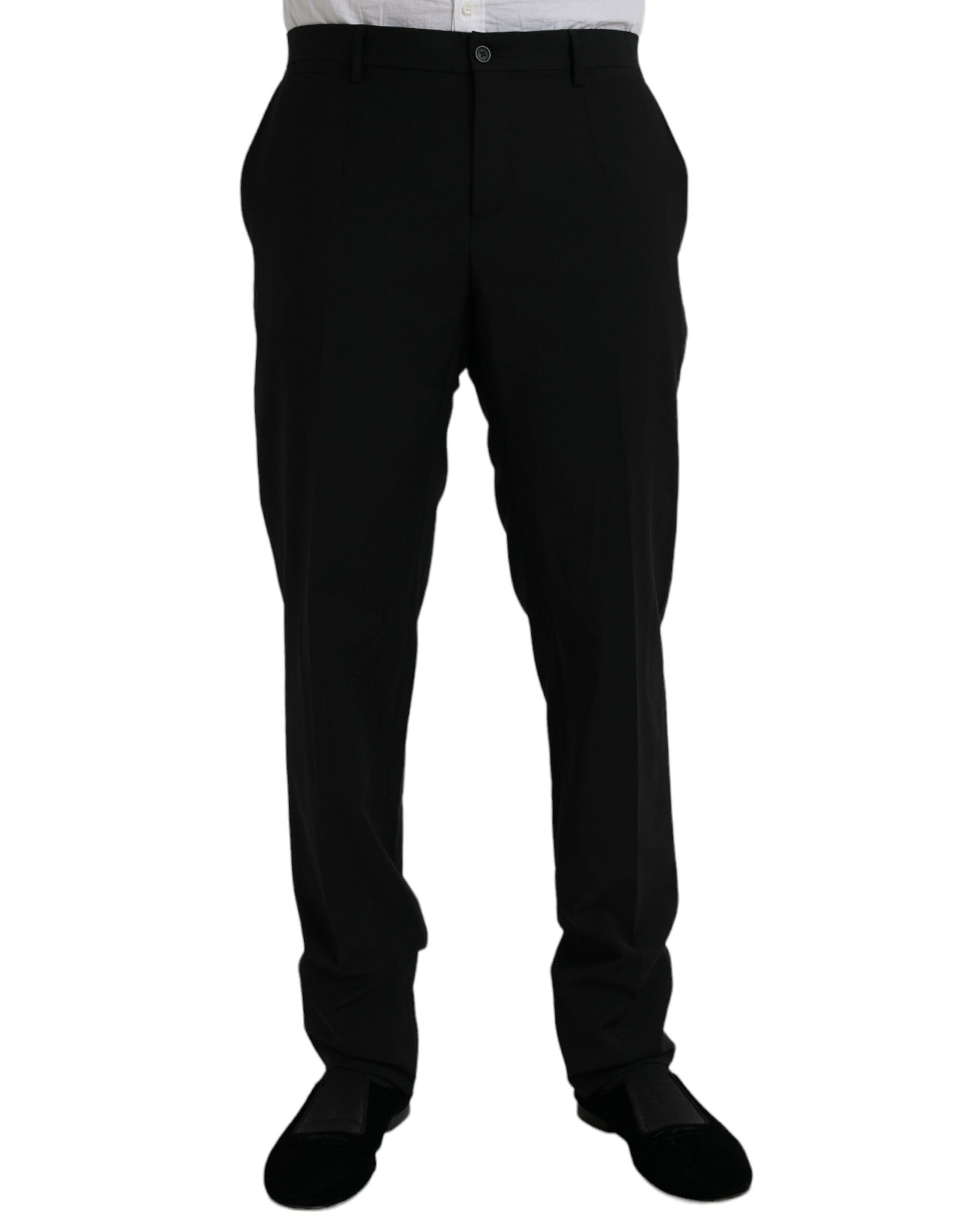 Costume trois pièces Dolce & Gabbana en polyester noir avec l'inscription « STAFF »