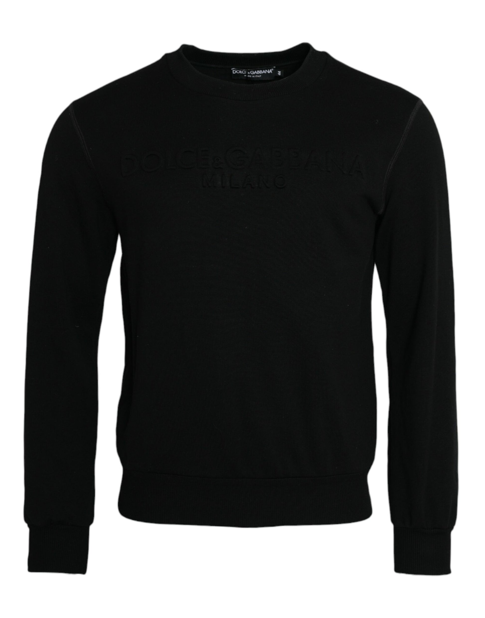 Sweat-shirt Dolce & Gabbana en coton noir à manches longues