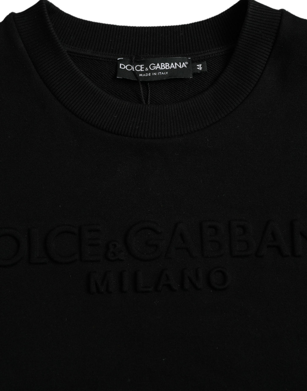 Sweat-shirt Dolce & Gabbana en coton noir à manches longues