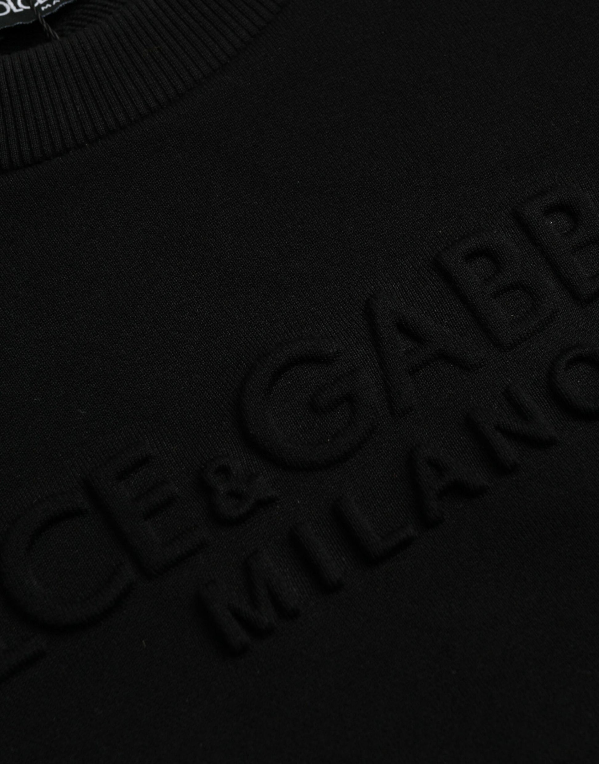 Sweat-shirt Dolce & Gabbana en coton noir à manches longues