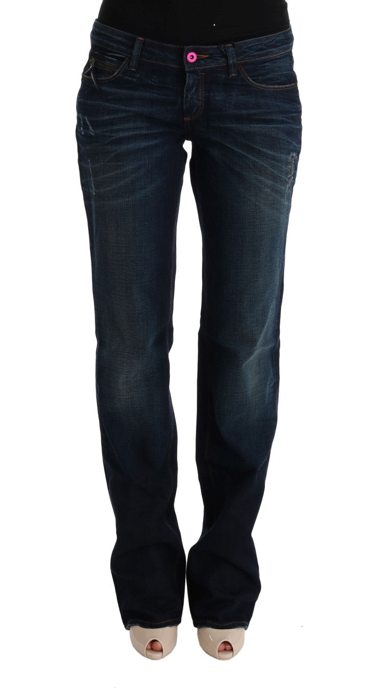 Costume National Jean en Denim Coton Bleu Coupe Droite