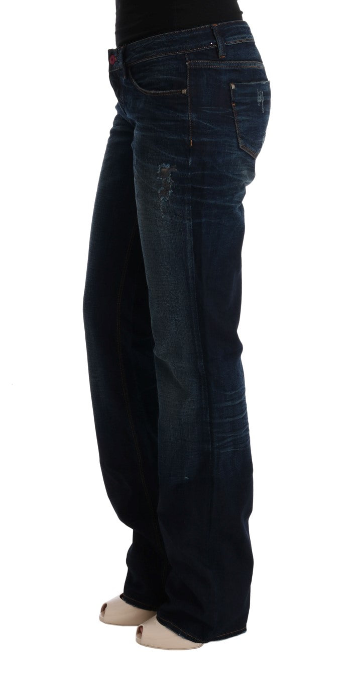 Costume National Jean en Denim Coton Bleu Coupe Droite