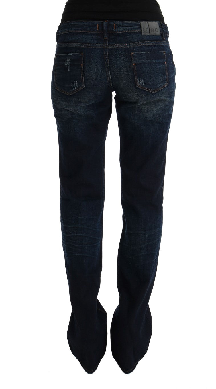 Costume National Jean en Denim Coton Bleu Coupe Droite