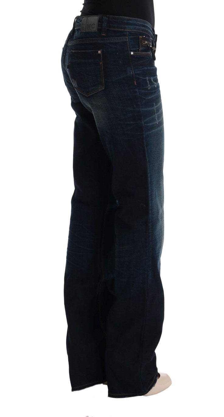 Costume National Jean en Denim Coton Bleu Coupe Droite