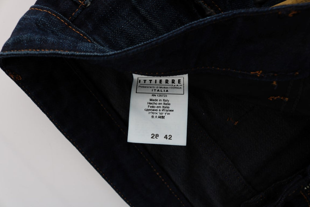 Costume National Jean en Denim Coton Bleu Coupe Droite