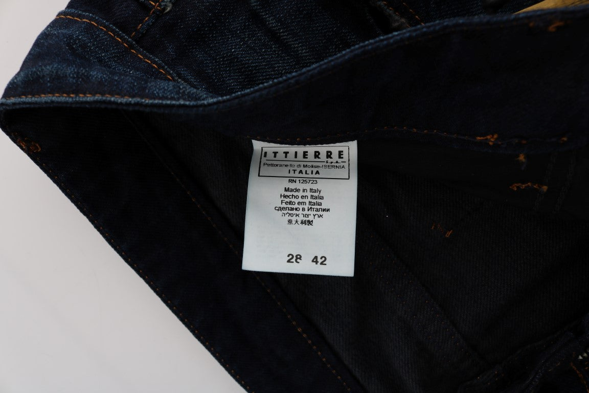 Costume National Jean en Denim Coton Bleu Coupe Droite