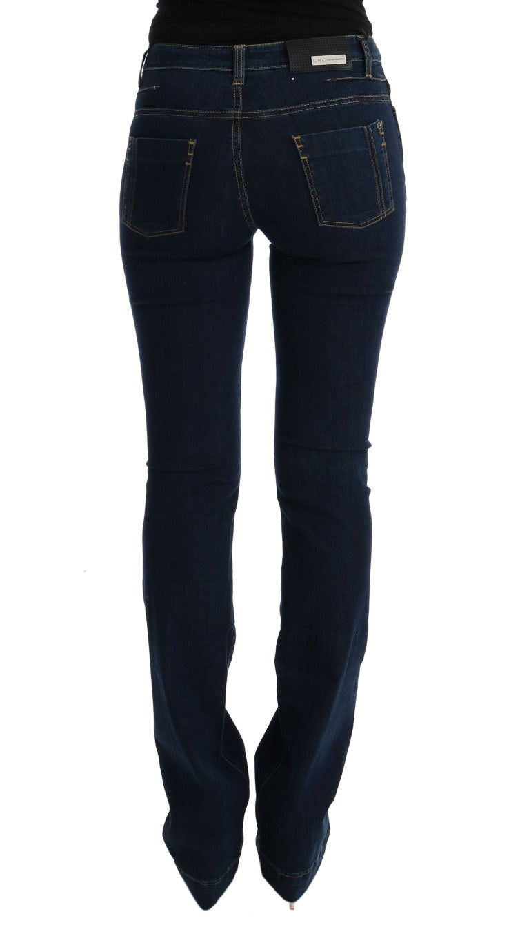 Jeans évasés Costume National en coton bleu