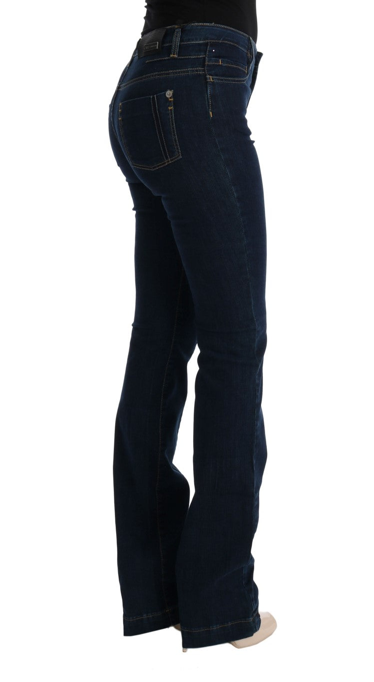 Jeans évasés Costume National en coton bleu