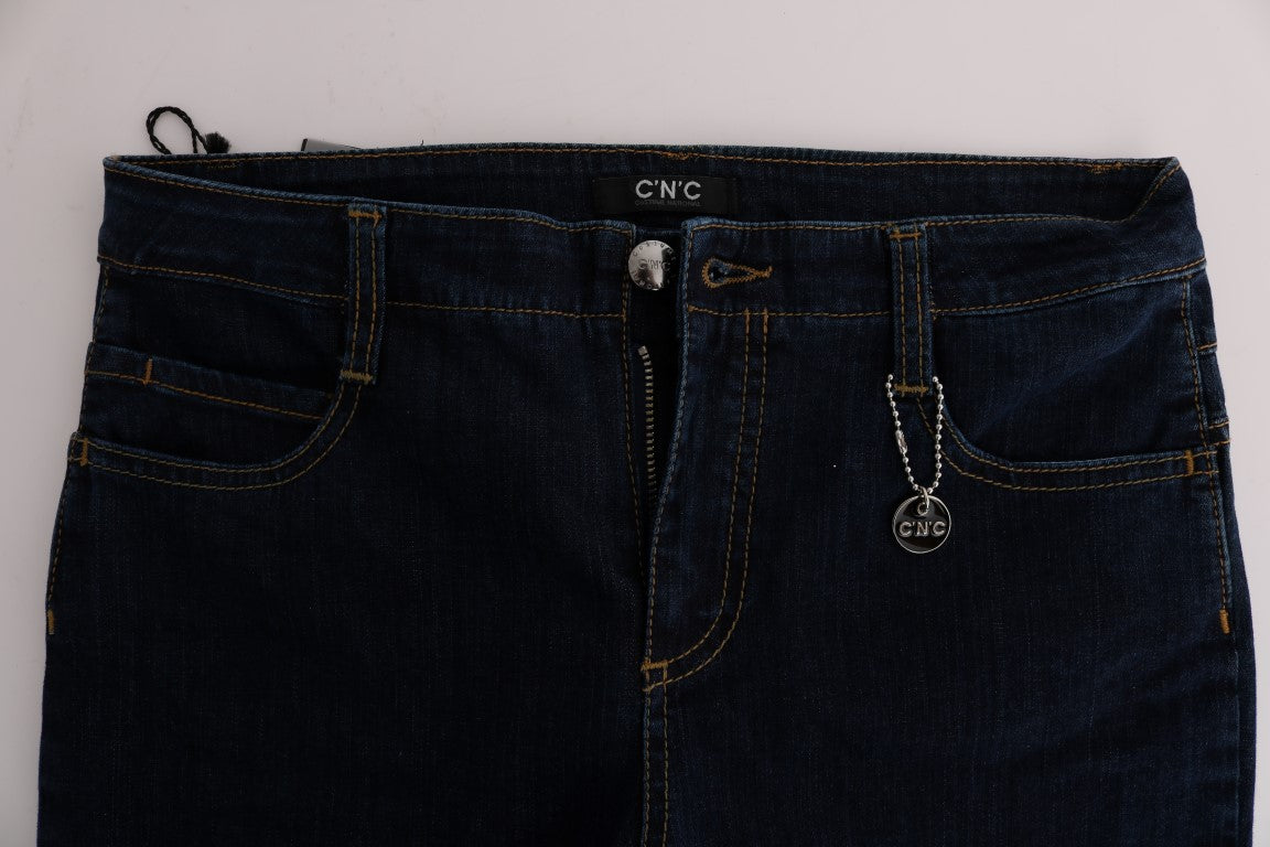 Jeans évasés Costume National en coton bleu