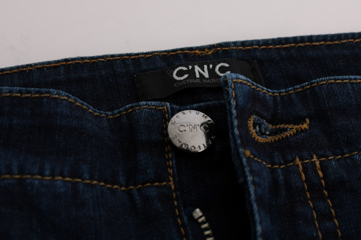 Jeans évasés Costume National en coton bleu