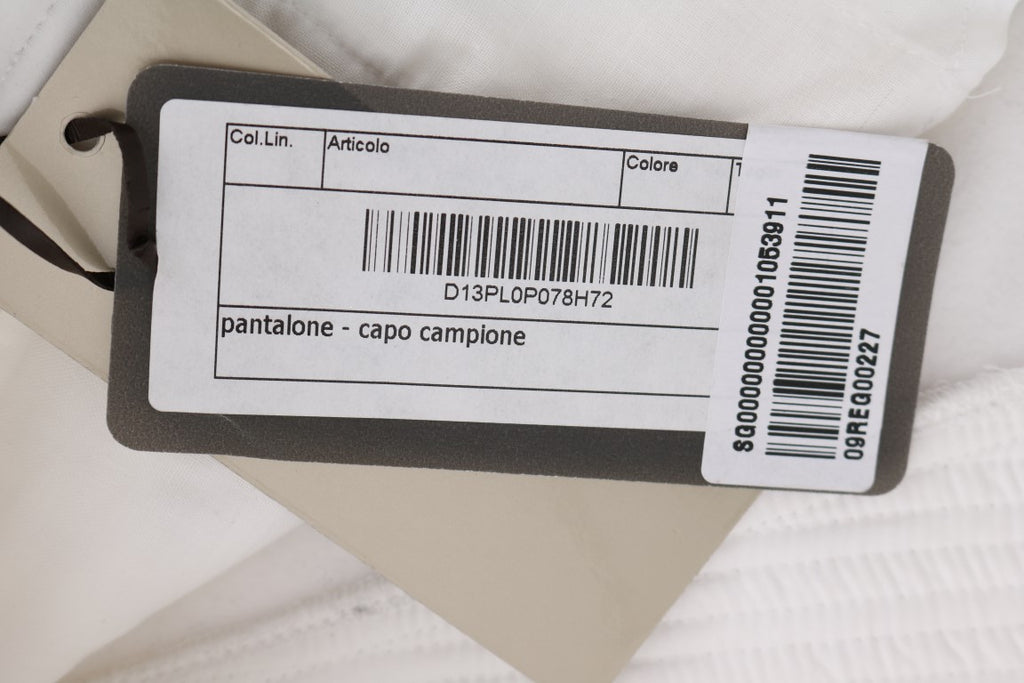 Pantalon casual coupe slim en coton blanc Ermanno Scervino