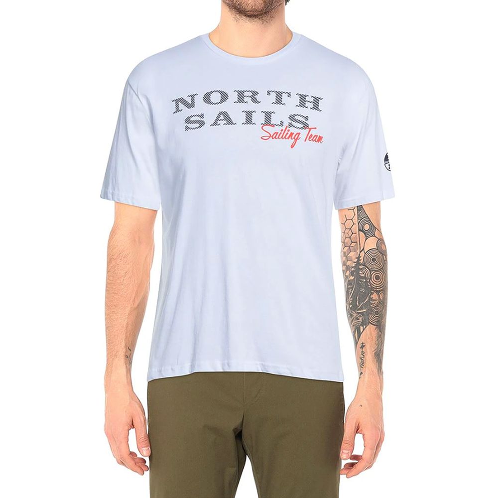 North Sails – T-Shirt mit Logo aus makellosem Gummi in Weiß