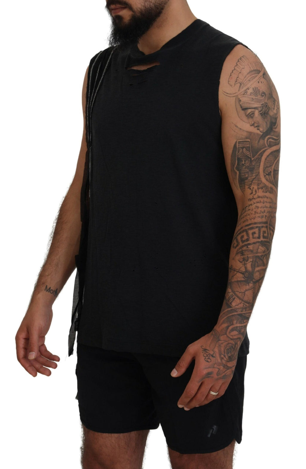 Débardeur homme sans manches Dsquared² noir orné d'une chaîne
