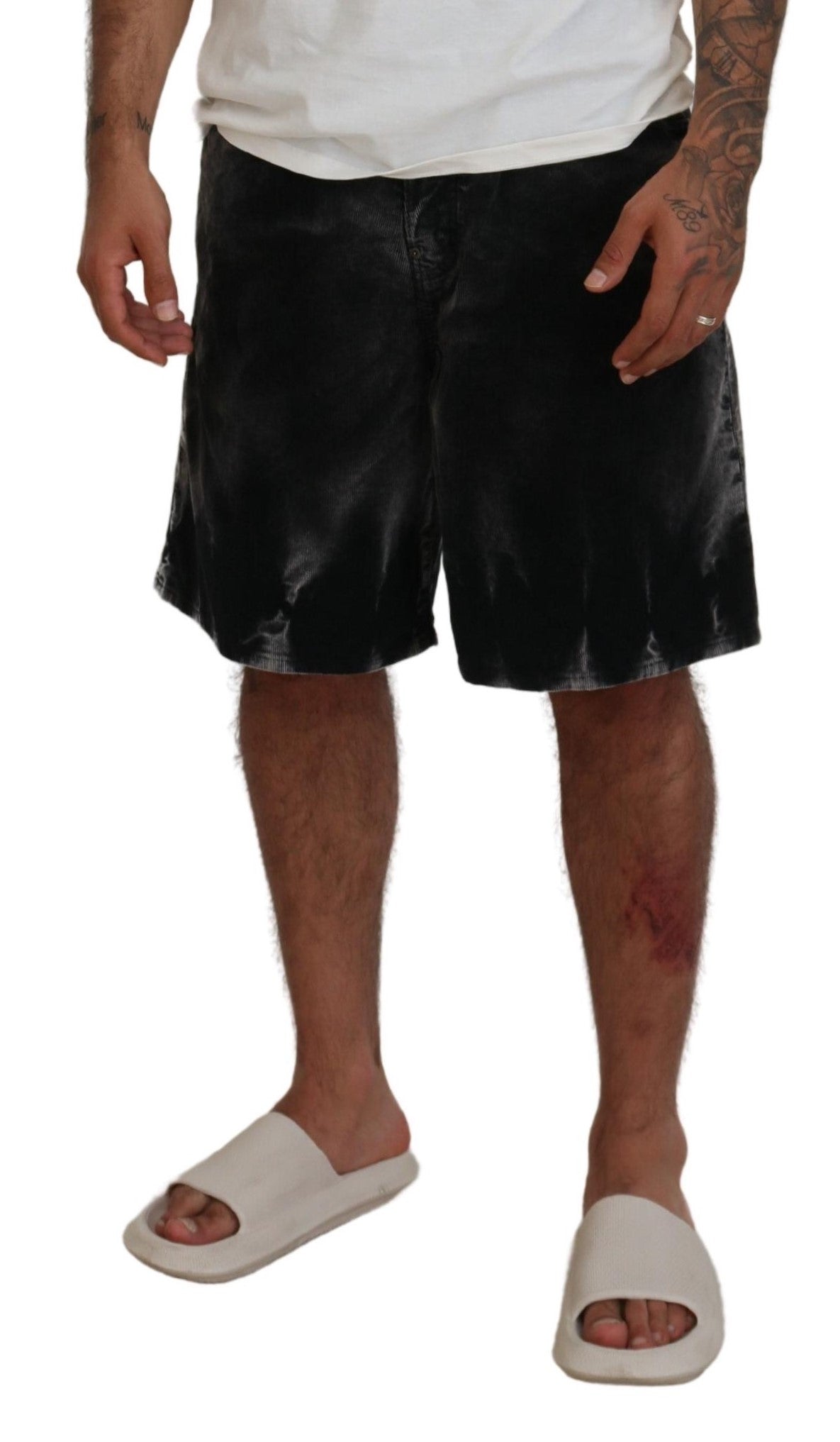 Shorts Bermudas Dsquared² en velours côtelé de coton gris