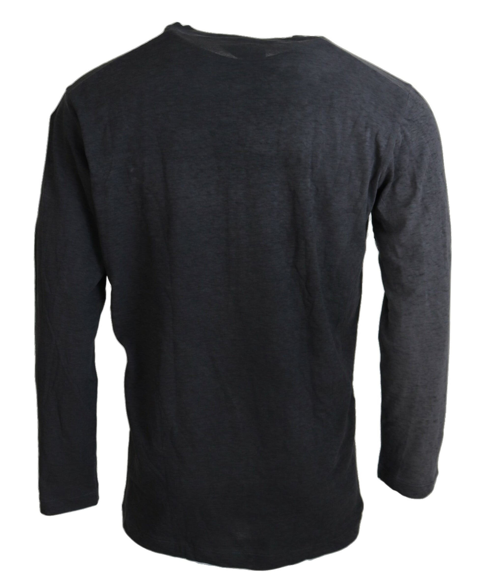 Pull en coton et lin noir à manches longues Dsquared²