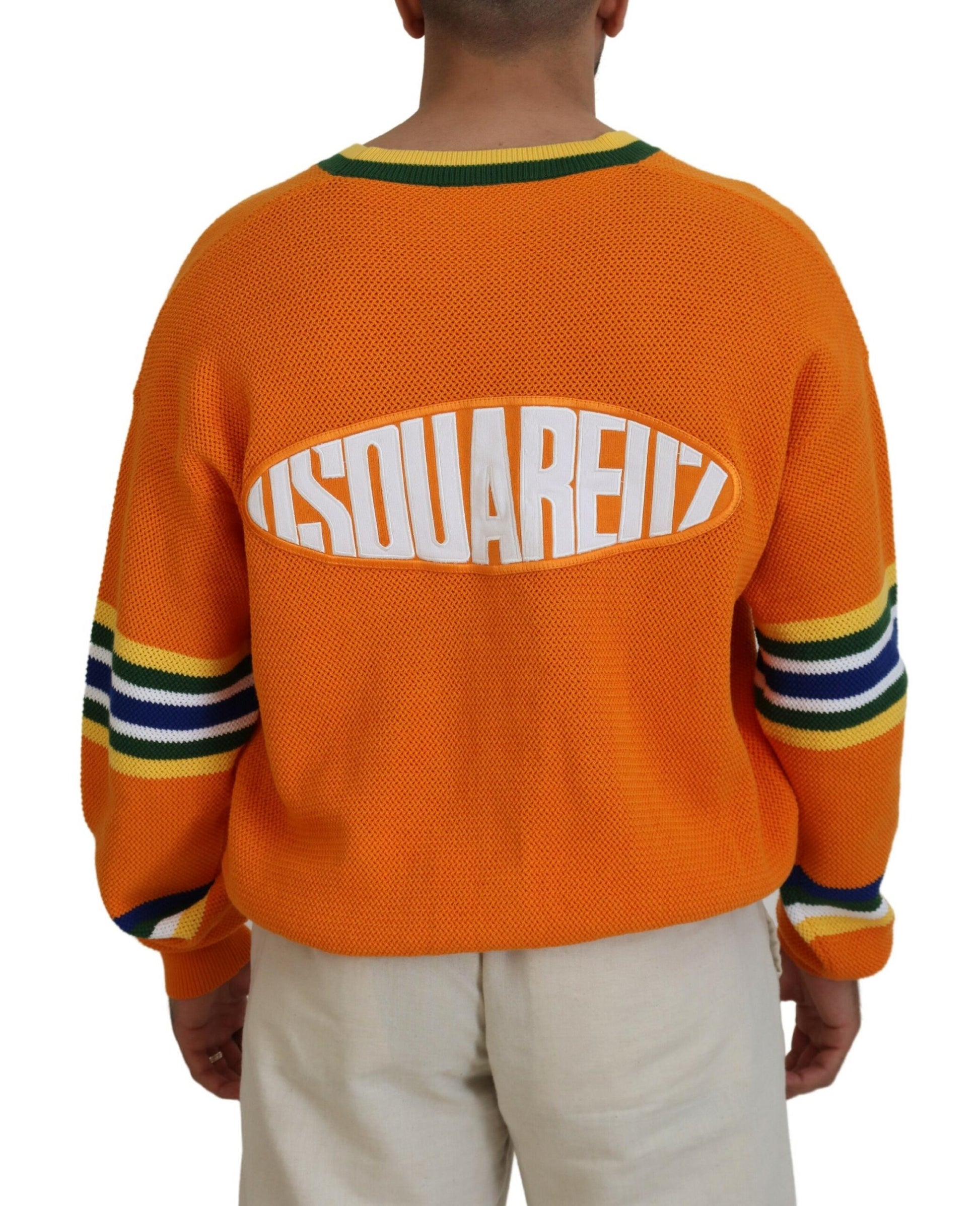 Cardigan homme Dsquared² en coton orange à manches longues