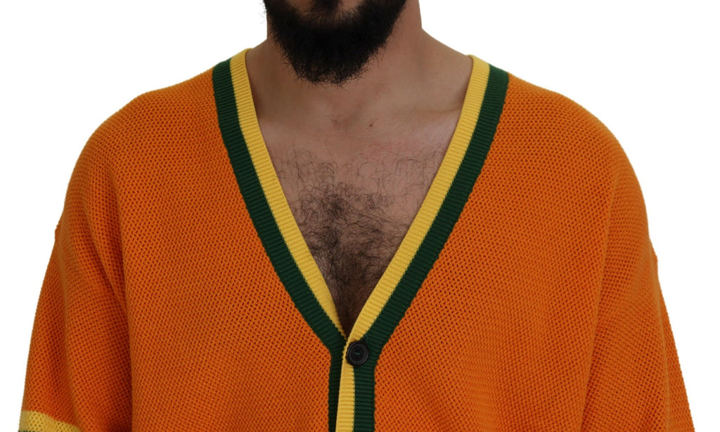 Cardigan homme Dsquared² en coton orange à manches longues