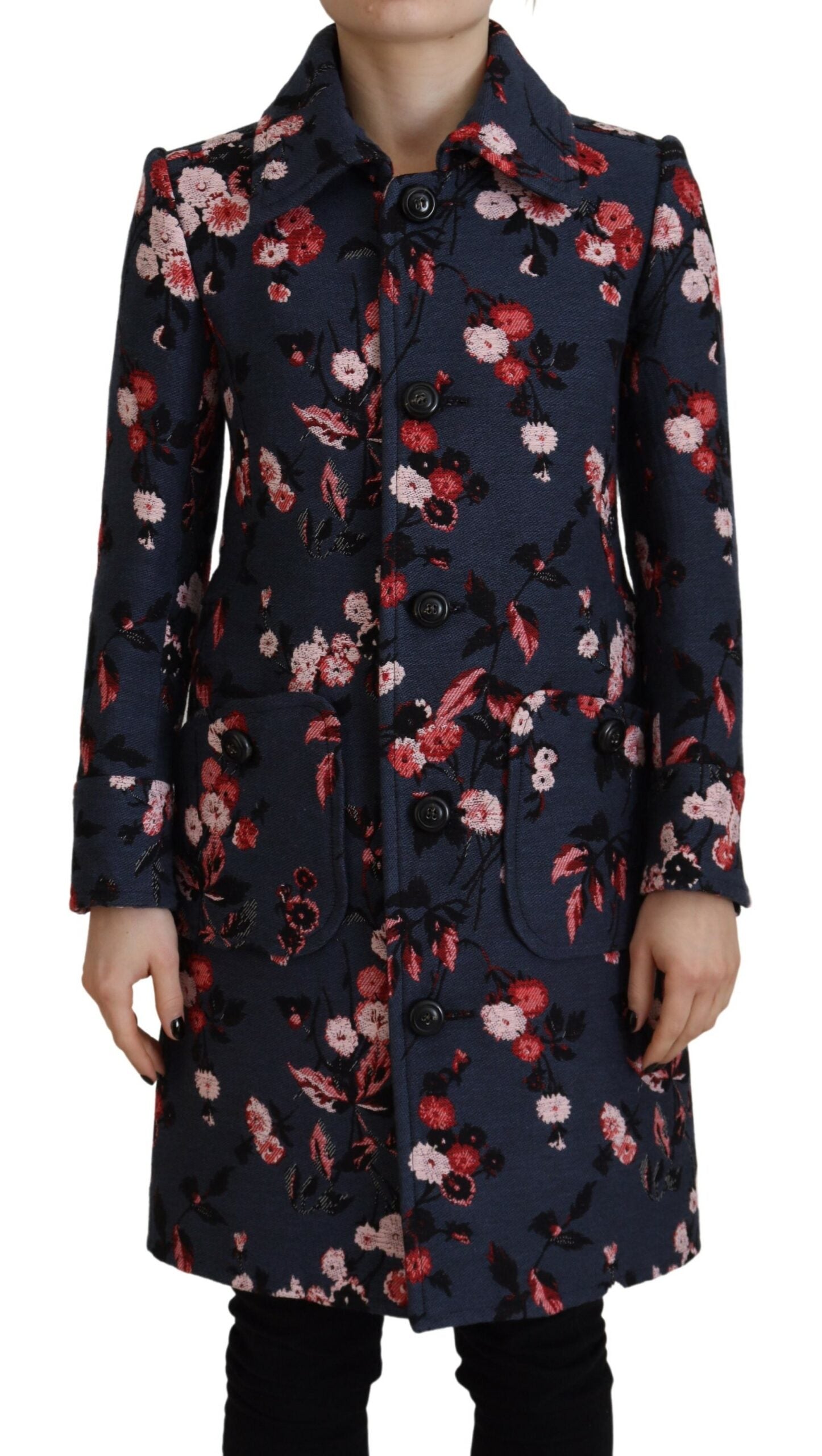 Dsquared² Manteau long blazer imprimé multicolore femme
