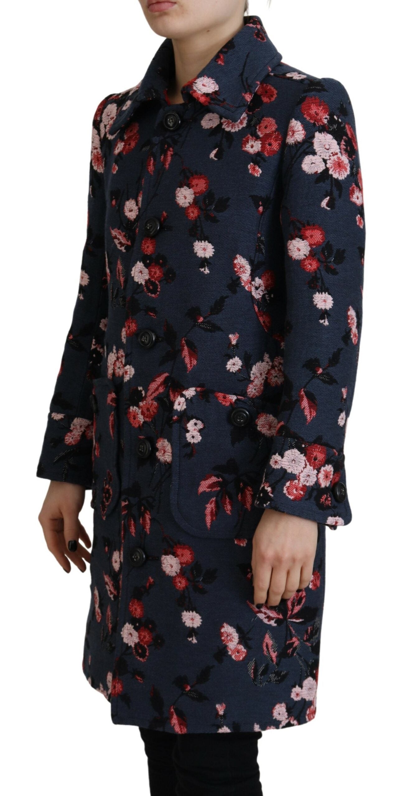 Dsquared² Manteau long blazer imprimé multicolore femme