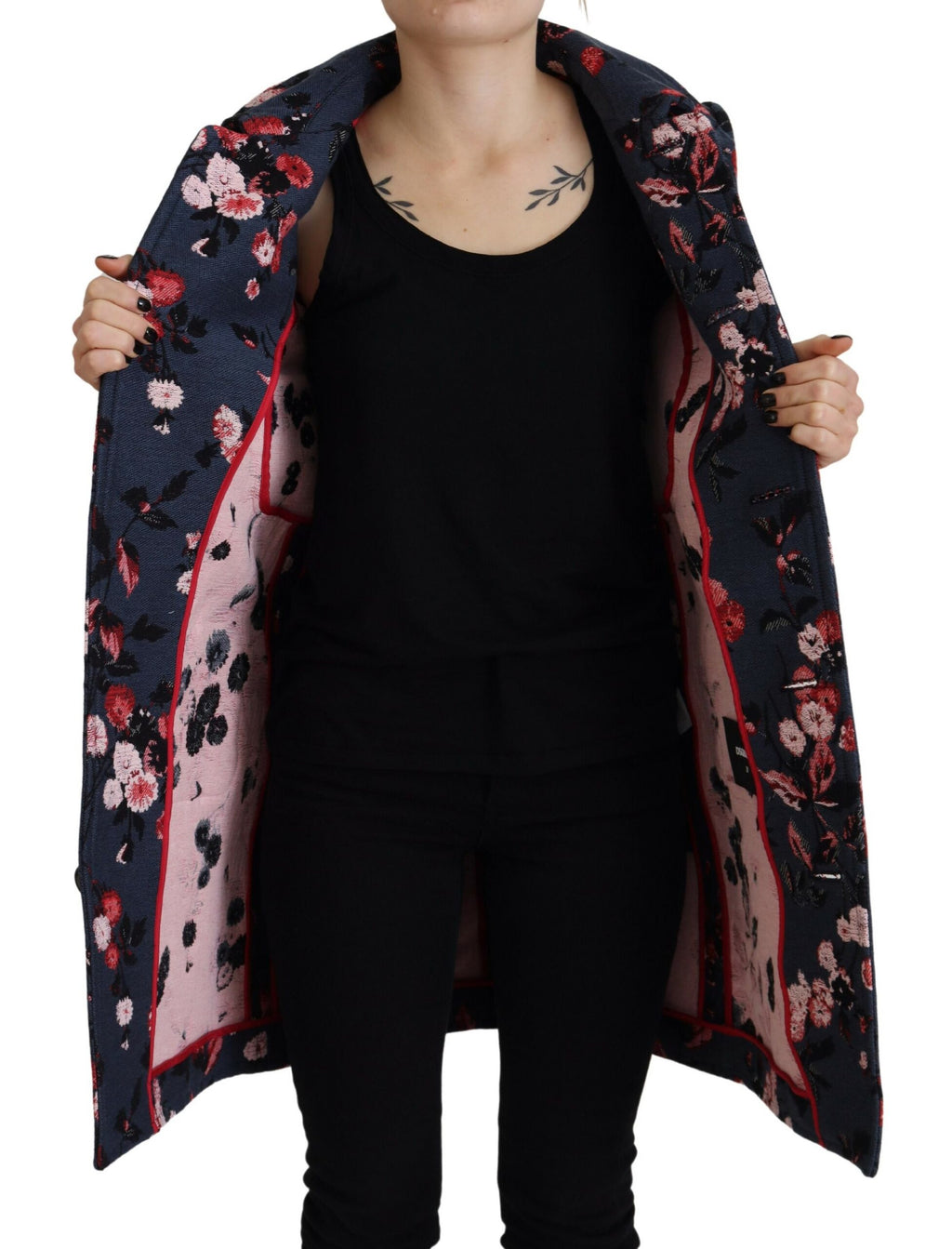 Dsquared² Manteau long blazer imprimé multicolore femme