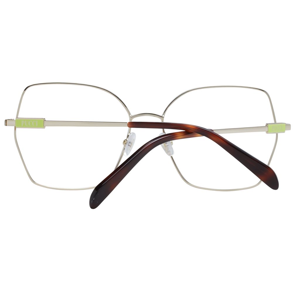 Lunettes (Monture) en métal doré Emilio Pucci