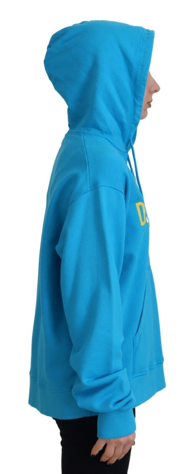 Dsquared² Sweatshirt à capuche en coton à imprimé logo bleu
