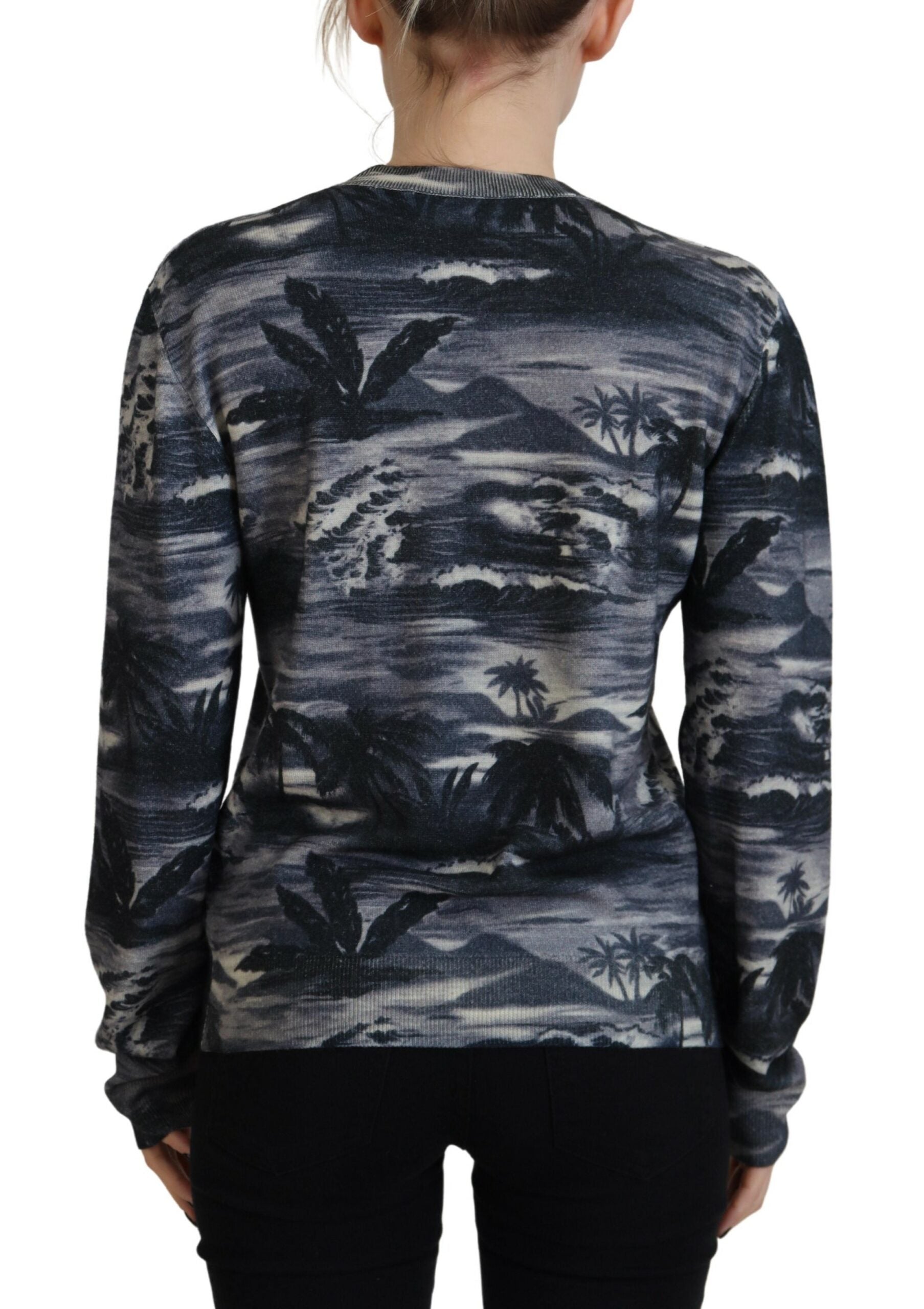 Pull décontracté Dsquared² noir à manches longues imprimé motif « Thunder Sky »