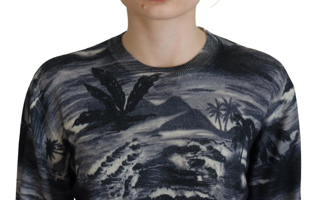 Pull décontracté Dsquared² noir à manches longues imprimé motif « Thunder Sky »