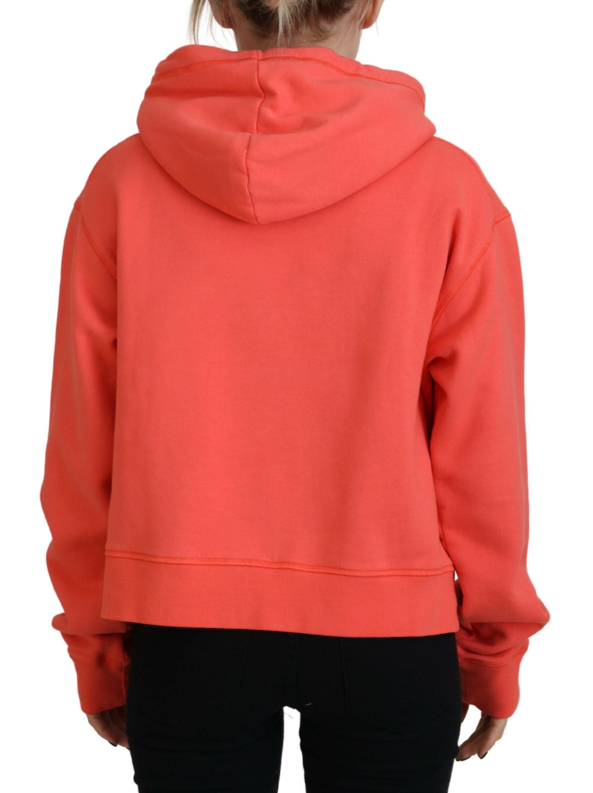 Dsquared² Sweatshirt à capuche en coton rose avec logo imprimé