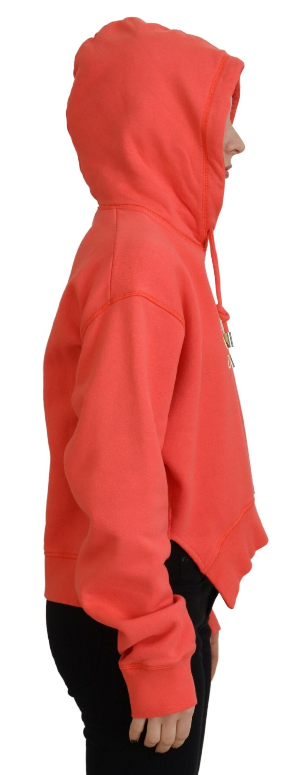 Dsquared² Sweatshirt à capuche en coton rose avec logo imprimé