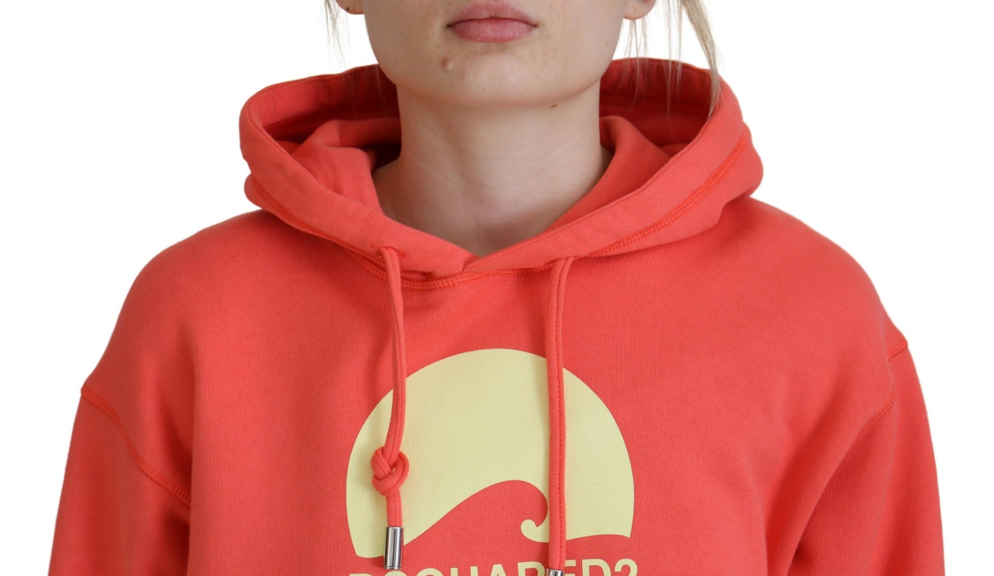 Dsquared² Sweatshirt à capuche en coton rose avec logo imprimé