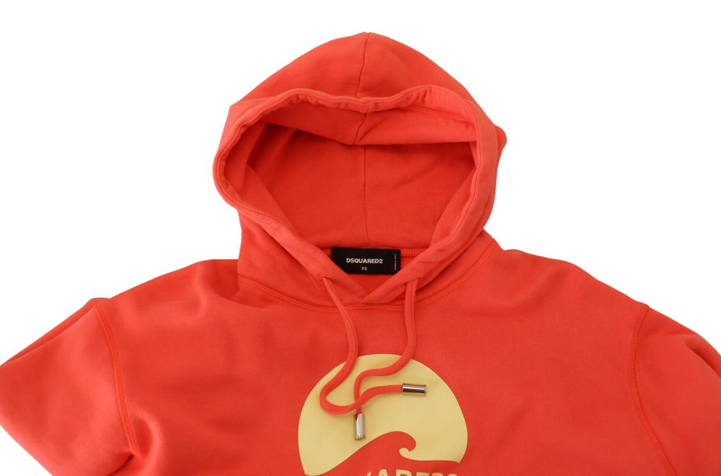 Dsquared² Sweatshirt à capuche en coton rose avec logo imprimé