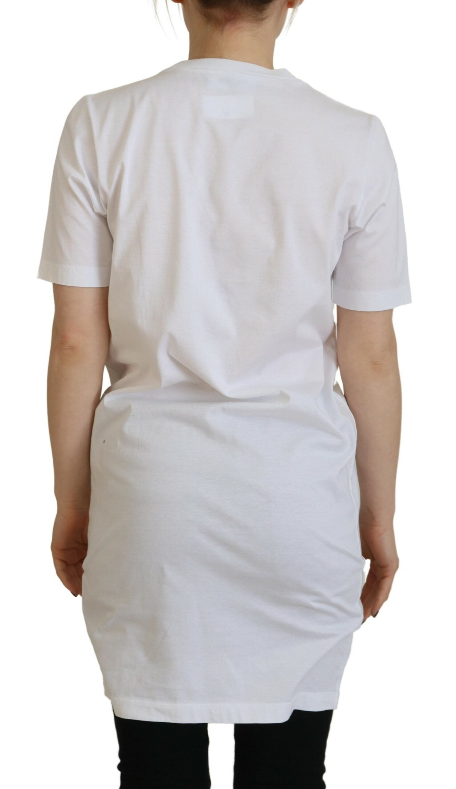 T-shirt Dsquared² blanc en coton avec logo imprimé et col rond