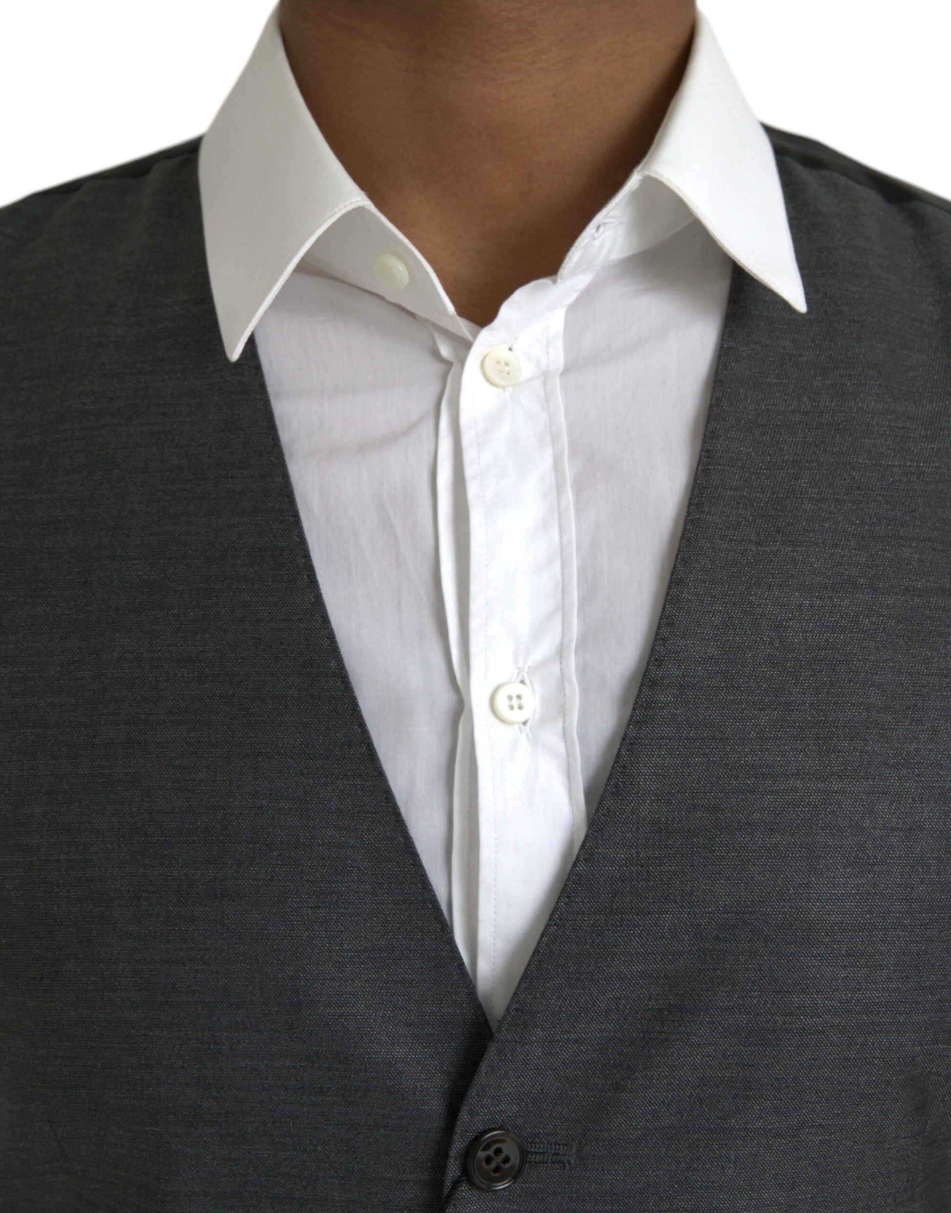Gilet de costume Dolce & Gabbana en laine grise