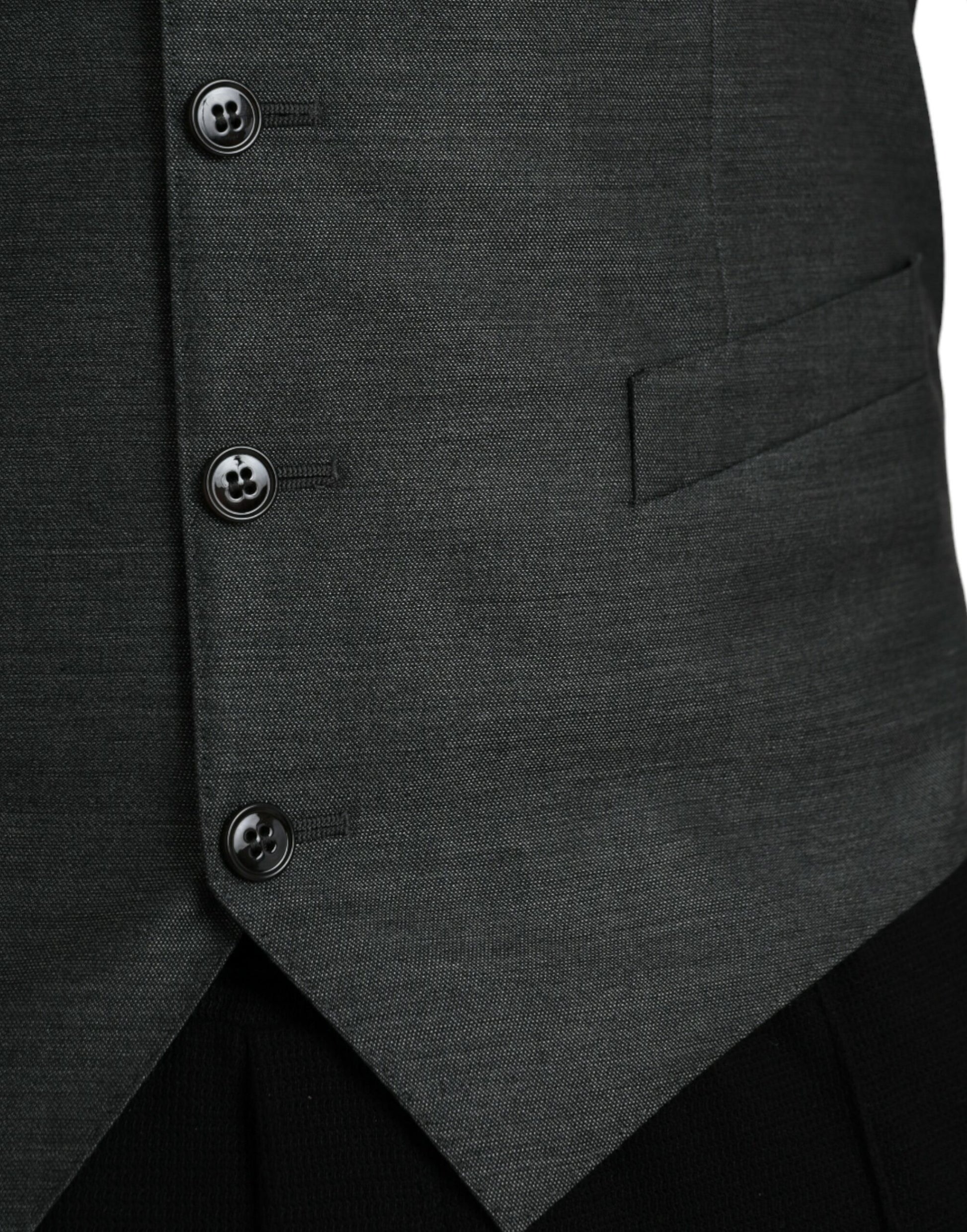 Gilet de costume Dolce & Gabbana en laine grise