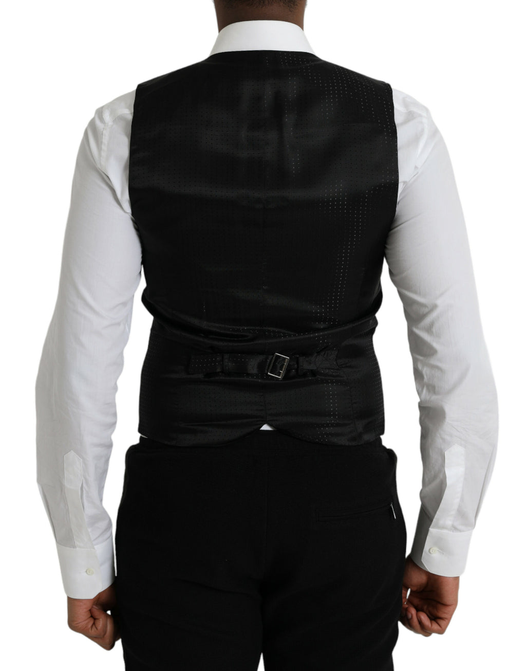 Gilet de costume Dolce & Gabbana en satin de soie marron
