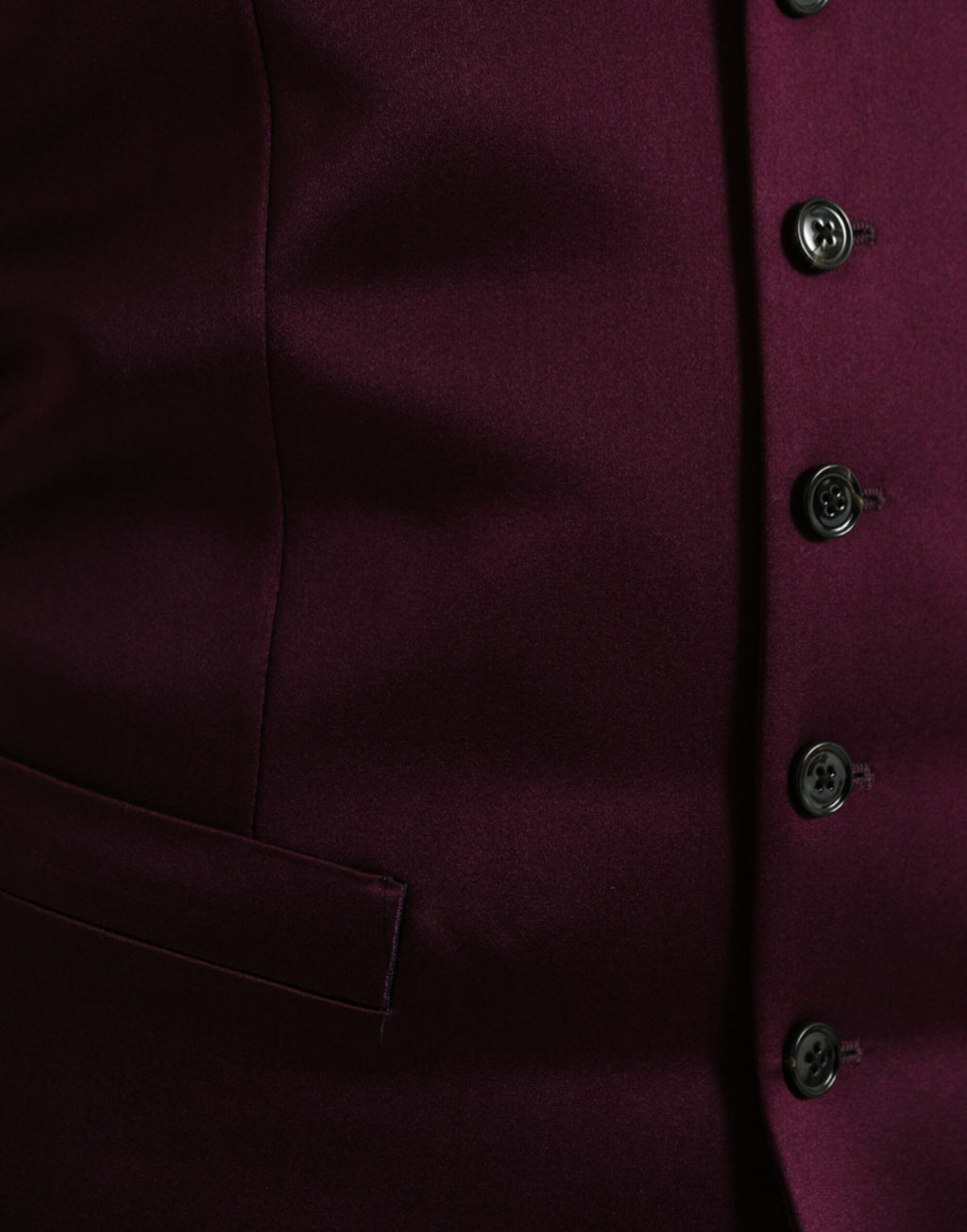 Gilet de costume Dolce & Gabbana en satin de soie marron