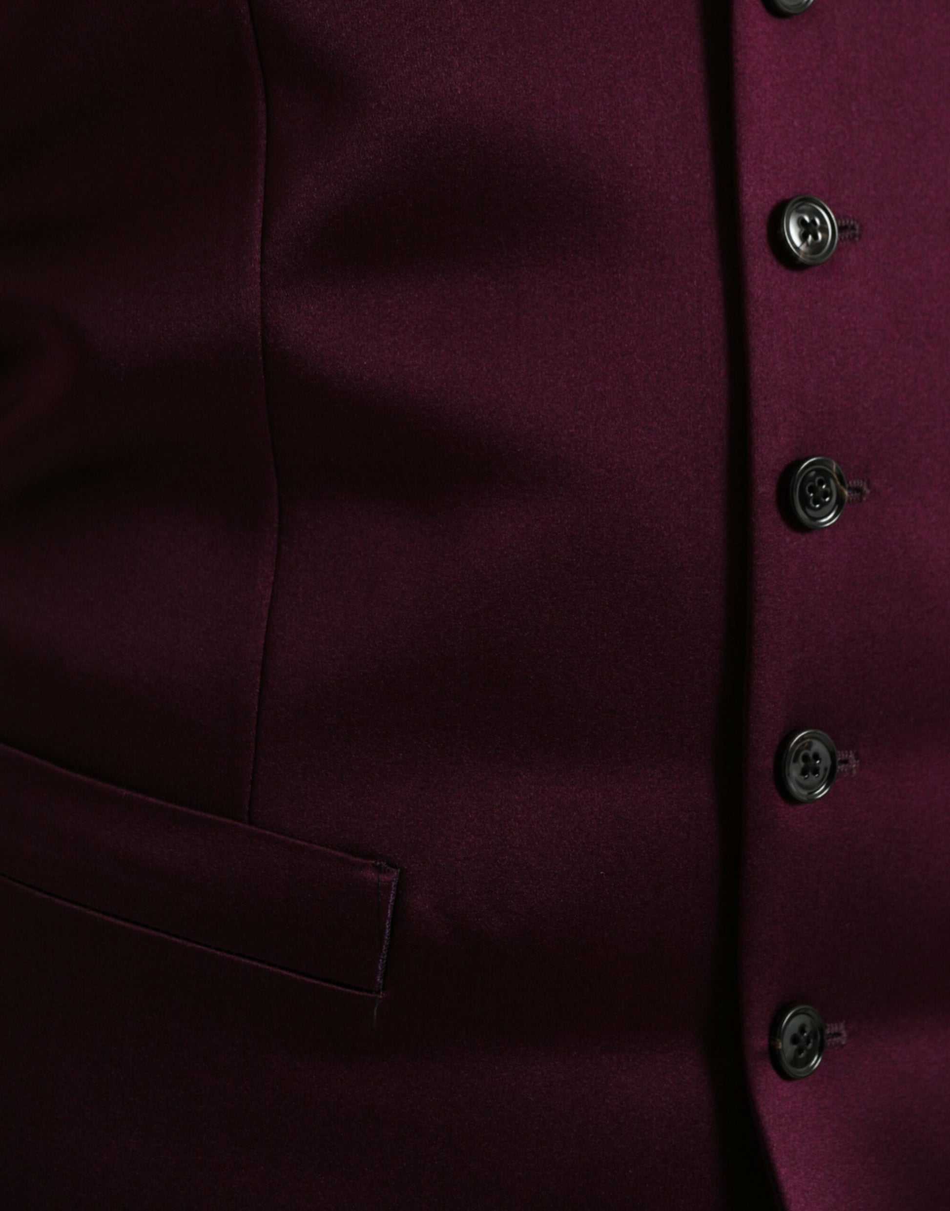 Gilet de costume Dolce & Gabbana en satin de soie marron