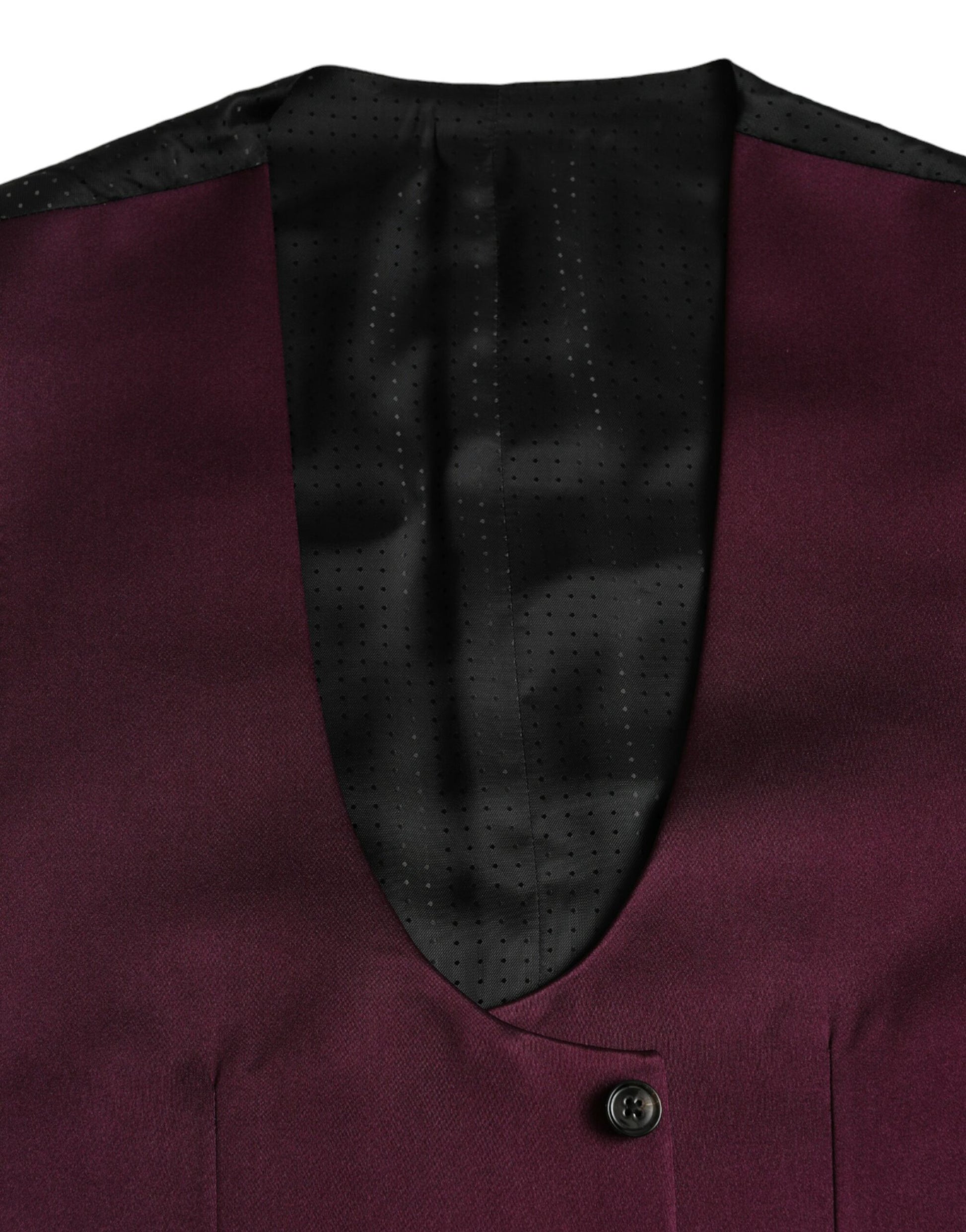 Gilet de costume Dolce & Gabbana en satin de soie marron