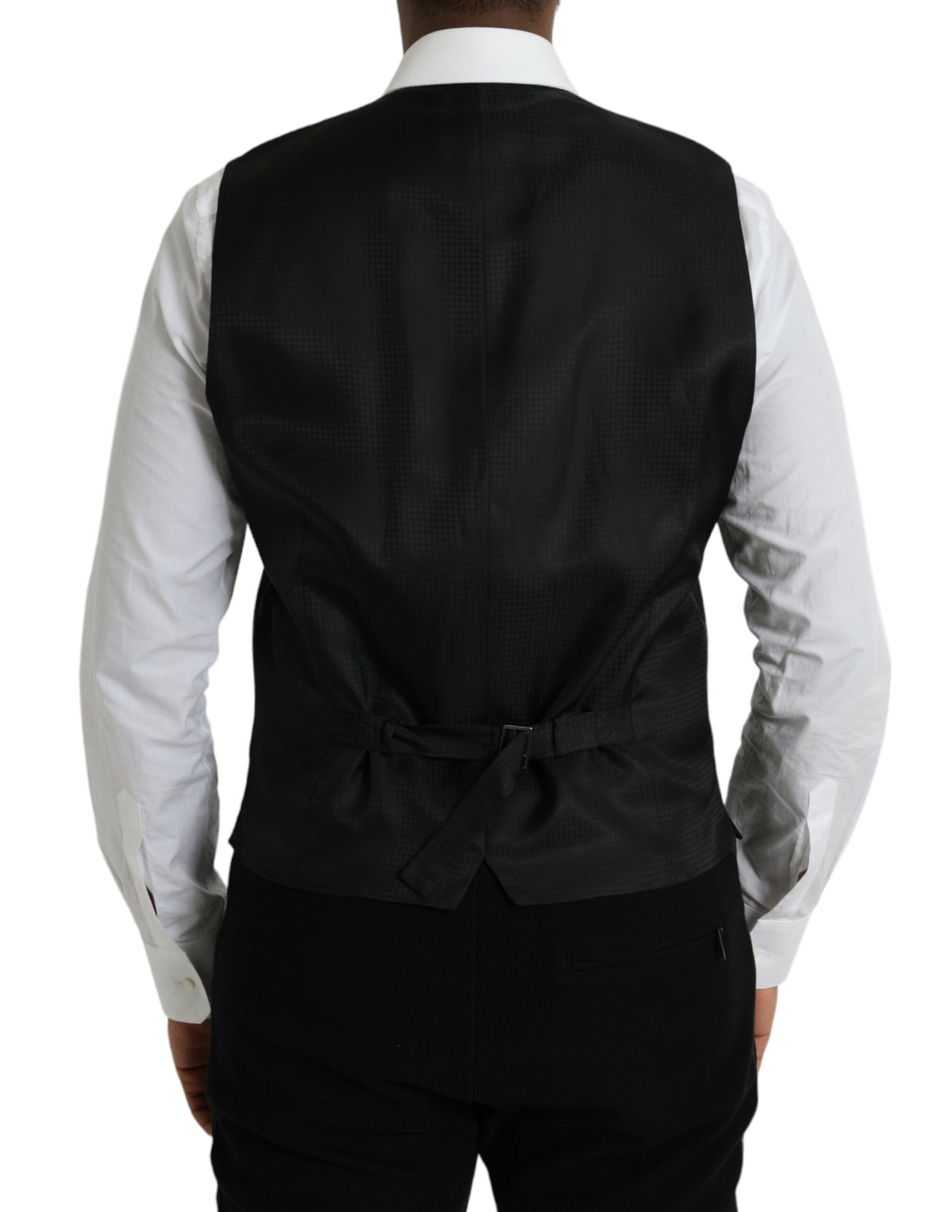 Dolce & Gabbana Gilet Noir en Laine Robe Gilet Formel
