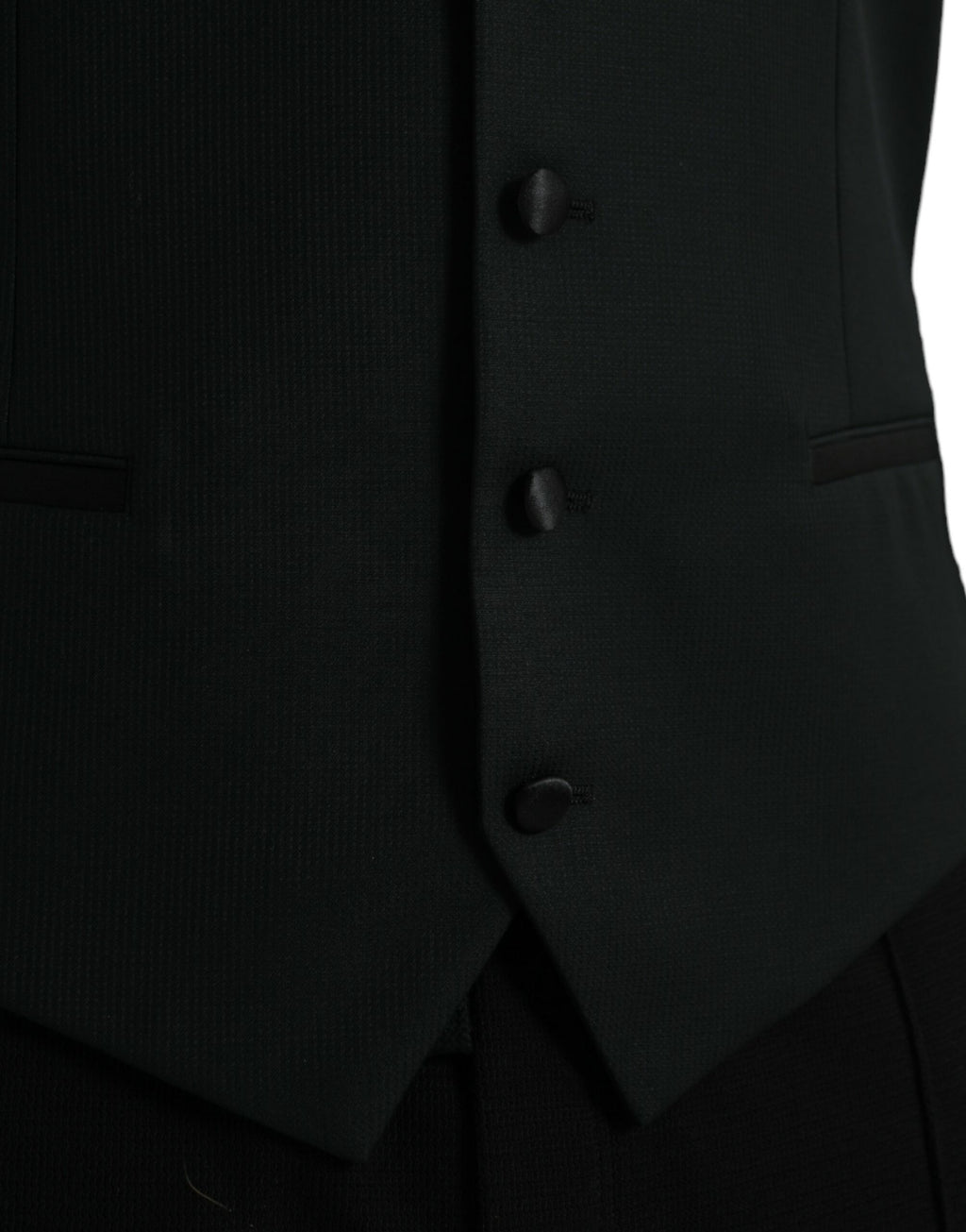 Dolce & Gabbana Gilet Noir en Laine Robe Gilet Formel