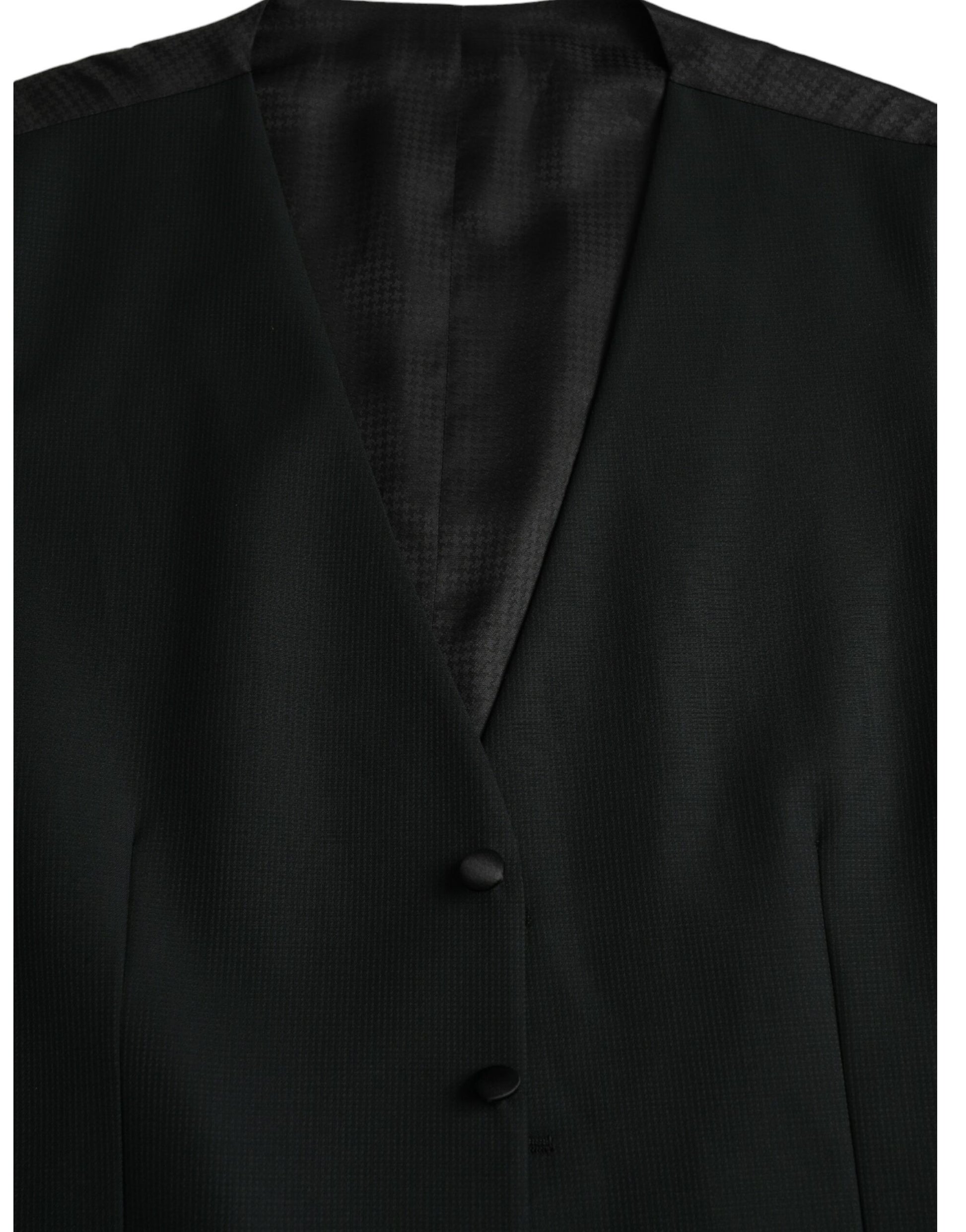 Dolce & Gabbana Gilet Noir en Laine Robe Gilet Formel