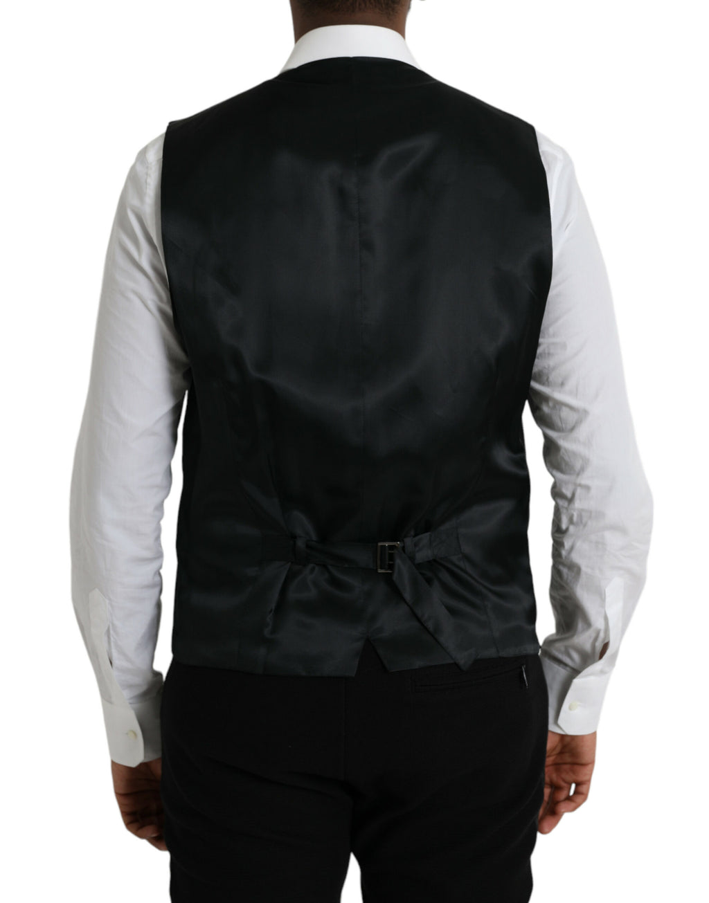 Dolce & Gabbana Gilet Noir en Laine Robe Gilet Formel