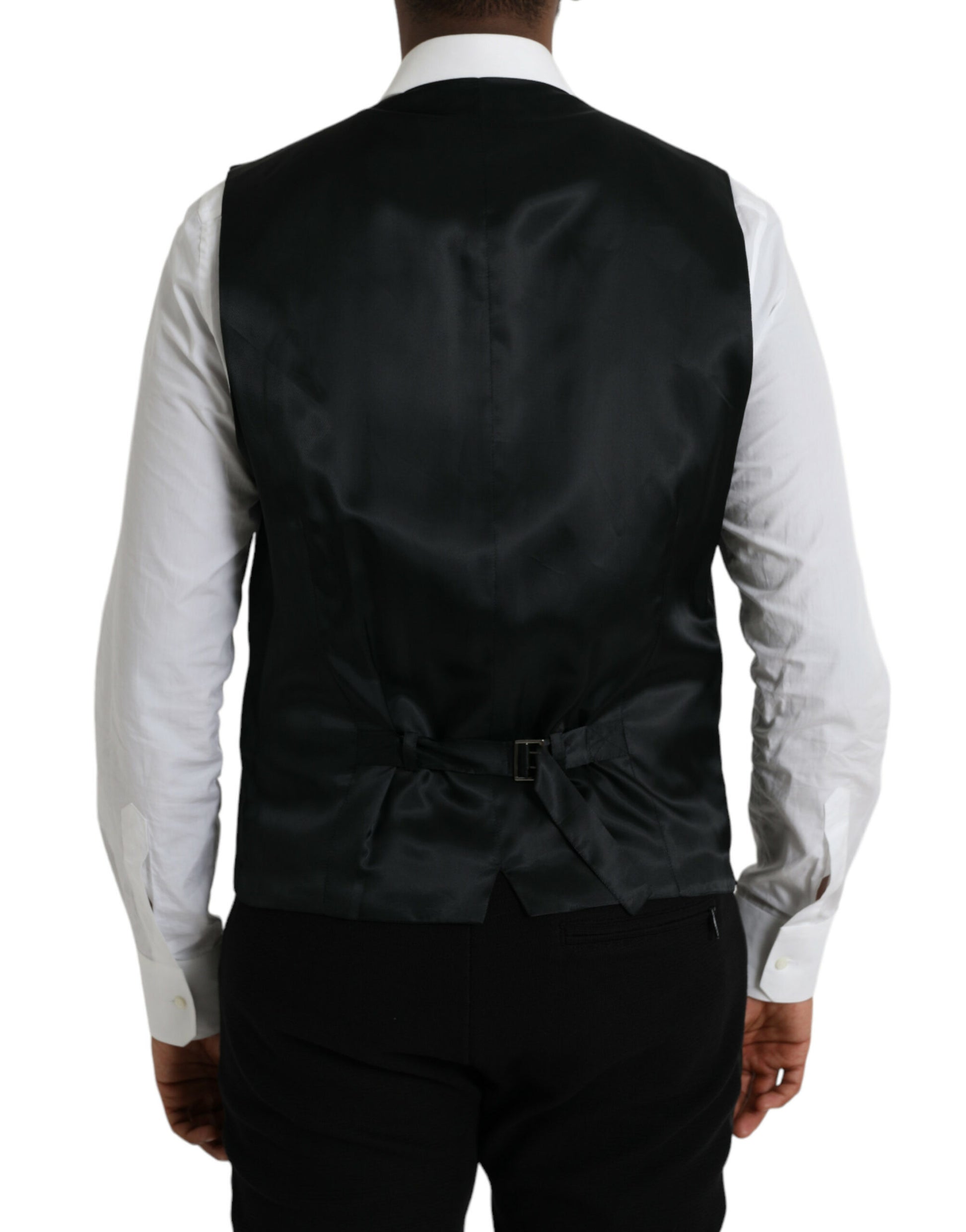 Dolce & Gabbana Gilet Noir en Laine Robe Gilet Formel