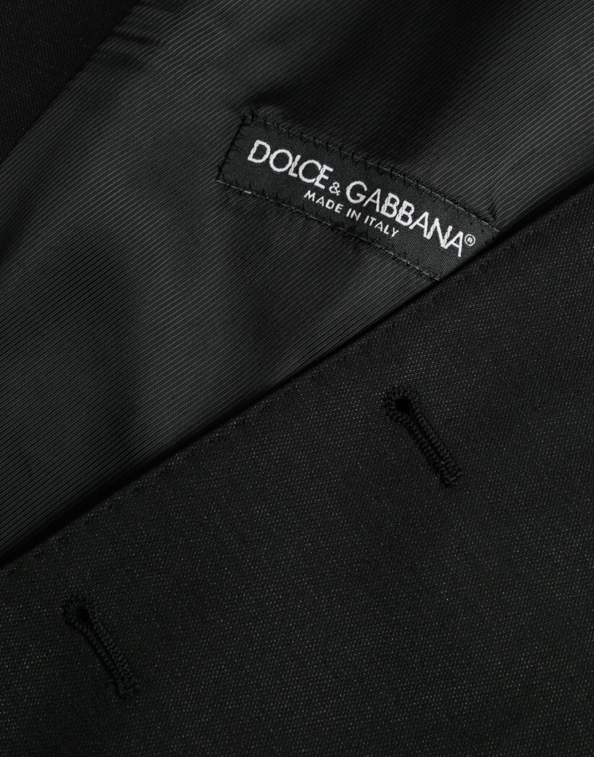 Dolce & Gabbana Gilet Noir en Laine Robe Gilet Formel