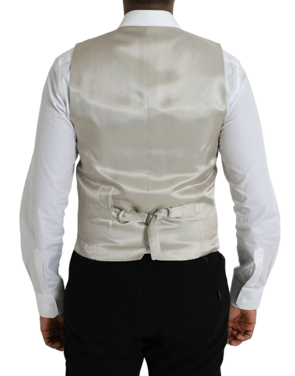 Gilet de costume Dolce & Gabbana en laine gris clair