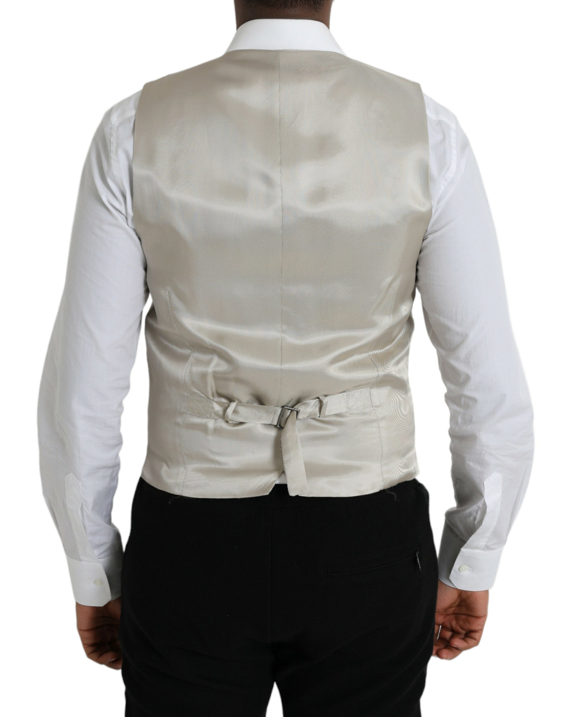 Gilet de costume Dolce & Gabbana en laine gris clair
