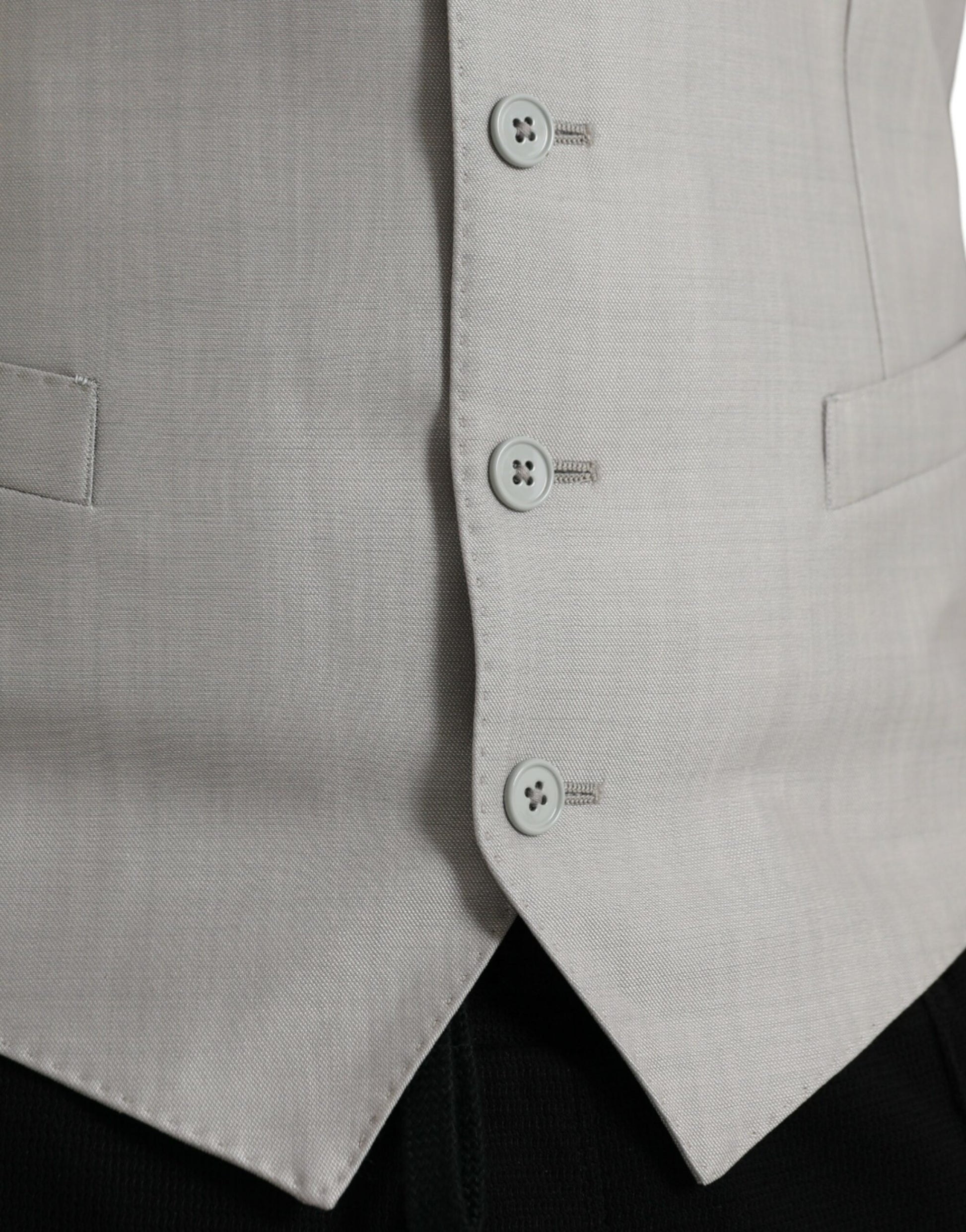 Gilet de costume Dolce & Gabbana en laine gris clair