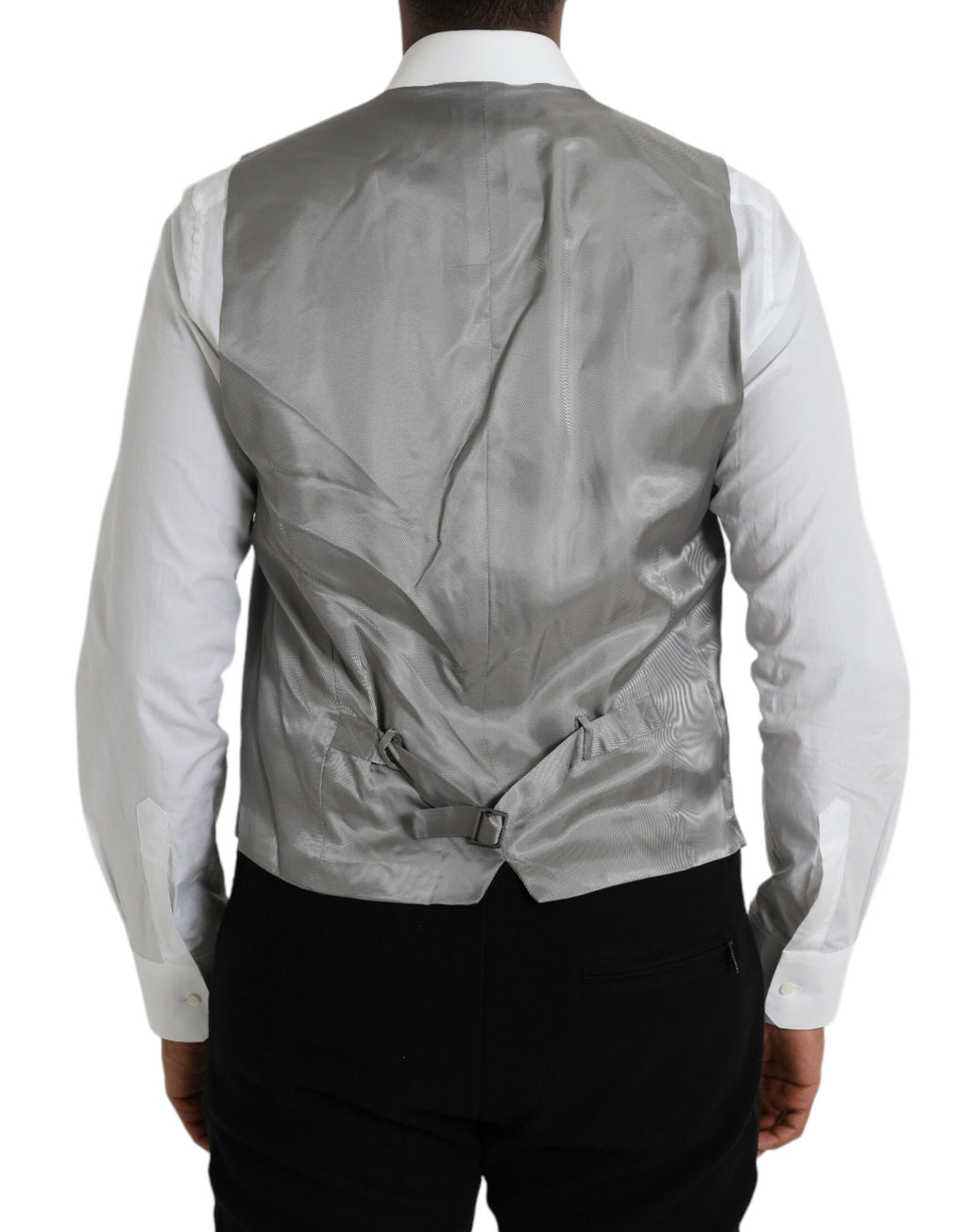 Gilet de costume Dolce & Gabbana en laine gris clair