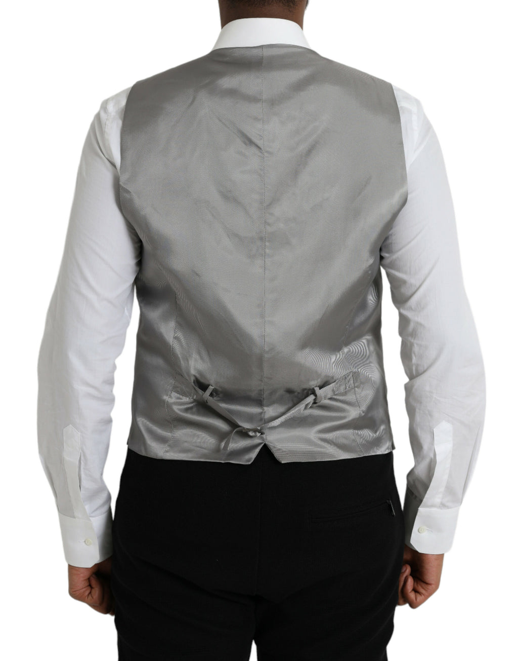 Gilet de costume Dolce & Gabbana en laine gris clair